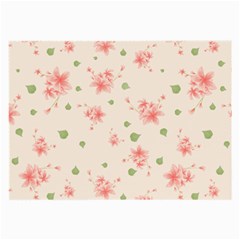 Pink Flowers Pattern Spring Nature Large Glasses Cloth by TeesDeck