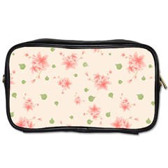 Pink Flowers Pattern Spring Nature Toiletries Bag (two Sides) by TeesDeck