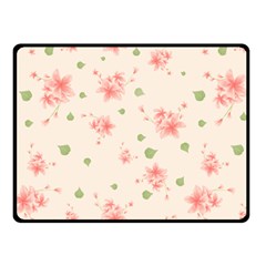 Pink Flowers Pattern Spring Nature Fleece Blanket (small)