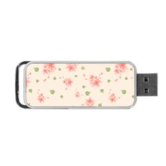 Pink Flowers Pattern Spring Nature Portable Usb Flash (one Side) by TeesDeck