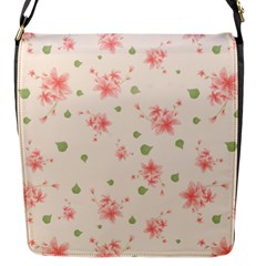 Pink Flowers Pattern Spring Nature Flap Closure Messenger Bag (s) by TeesDeck