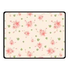 Pink Flowers Pattern Spring Nature Double Sided Fleece Blanket (small)  by TeesDeck