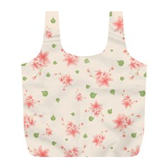 Pink Flowers Pattern Spring Nature Full Print Recycle Bag (l) by TeesDeck