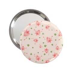 Pink Flowers Pattern Spring Nature 2 25  Handbag Mirrors by TeesDeck