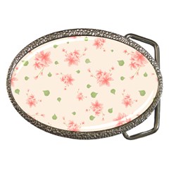 Pink Flowers Pattern Spring Nature Belt Buckles by TeesDeck