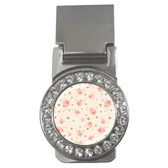 Pink Flowers Pattern Spring Nature Money Clips (cz)  by TeesDeck