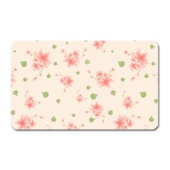 Pink Flowers Pattern Spring Nature Magnet (rectangular)