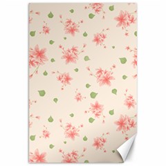 Pink Flowers Pattern Spring Nature Canvas 20  X 30  by TeesDeck