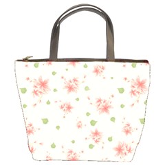 Pink Flowers Pattern Spring Nature Bucket Bag by TeesDeck