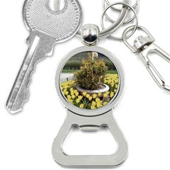 Columbus Commons Yellow Tulips Bottle Opener Key Chain by Riverwoman