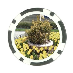 Columbus Commons Yellow Tulips Poker Chip Card Guard by Riverwoman