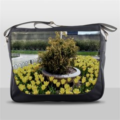 Columbus Commons Yellow Tulips Messenger Bag by Riverwoman