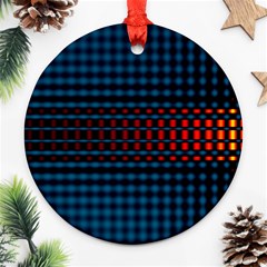 Signal Background Pattern Light Texture Ornament (round) by Sudhe