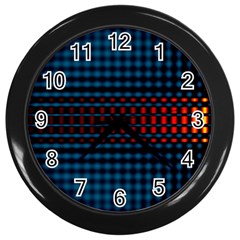 Signal Background Pattern Light Texture Wall Clock (black) by Sudhe