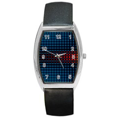 Signal Background Pattern Light Texture Barrel Style Metal Watch by Sudhe