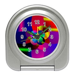 Fractal Artwork Abstract Background Travel Alarm Clock