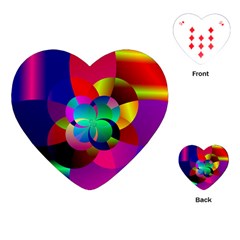 Fractal Artwork Abstract Background Playing Cards Single Design (heart) by Sudhe