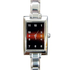 Signal Background Pattern Light Rectangle Italian Charm Watch by Sudhe