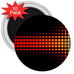 Signal Background Pattern Light 3  Magnets (10 Pack)  by Sudhe