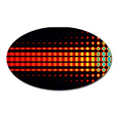 Signal Background Pattern Light Oval Magnet by Sudhe