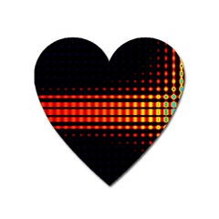 Signal Background Pattern Light Heart Magnet by Sudhe