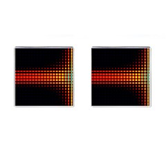 Signal Background Pattern Light Cufflinks (square) by Sudhe