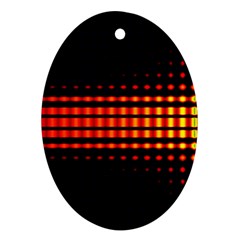 Signal Background Pattern Light Oval Ornament (two Sides) by Sudhe