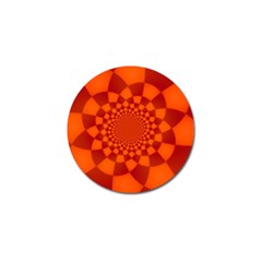 Fractal Artwork Abstract Background Orange Golf Ball Marker by Sudhe