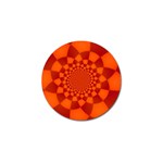 Fractal Artwork Abstract Background Orange Golf Ball Marker Front