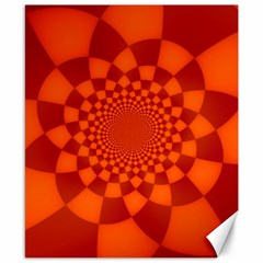 Fractal Artwork Abstract Background Orange Canvas 8  X 10  by Sudhe