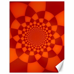 Fractal Artwork Abstract Background Orange Canvas 12  X 16  by Sudhe