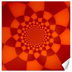 Fractal Artwork Abstract Background Orange Canvas 16  X 16  by Sudhe