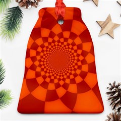 Fractal Artwork Abstract Background Orange Bell Ornament (two Sides) by Sudhe