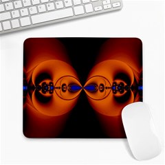 Abstract Artwork Fractal Background Black Orange Large Mousepads by Sudhe