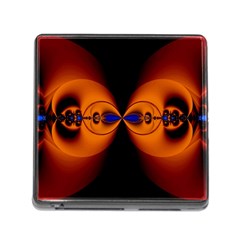 Abstract Artwork Fractal Background Black Orange Memory Card Reader (square 5 Slot) by Sudhe