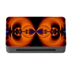 Abstract Artwork Fractal Background Black Orange Memory Card Reader With Cf by Sudhe