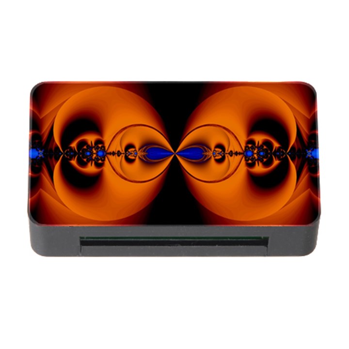 Abstract Artwork Fractal Background Black Orange Memory Card Reader with CF