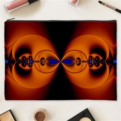 Abstract Artwork Fractal Background Black Orange Cosmetic Bag (xxxl) by Sudhe