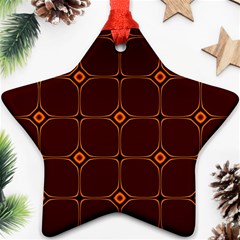 Background Pattern Design Geometric Brown Ornament (star) by Sudhe