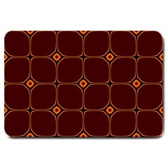 Background Pattern Design Geometric Brown Large Doormat  by Sudhe