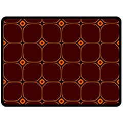 Background Pattern Design Geometric Brown Fleece Blanket (large)  by Sudhe