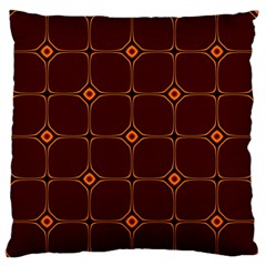 Background Pattern Design Geometric Brown Large Flano Cushion Case (one Side) by Sudhe