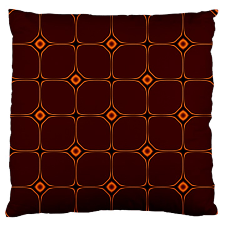 Background Pattern Design Geometric Brown Large Flano Cushion Case (One Side)