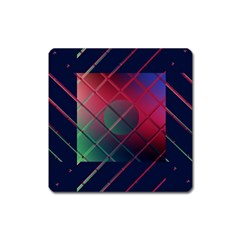 Fractal Artwork Abstract Background Square Magnet