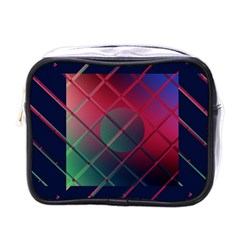 Fractal Artwork Abstract Background Mini Toiletries Bag (One Side)