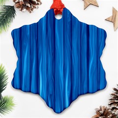 Textured Background Wood Logs Snowflake Ornament (two Sides) by Bajindul