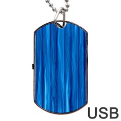 Textured Background Wood Logs Dog Tag Usb Flash (two Sides) by Bajindul