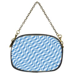 Geometric Blue Shades Diagonal Chain Purse (two Sides) by Bajindul