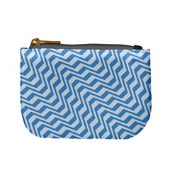 Geometric Blue Shades Diagonal Mini Coin Purse by Bajindul