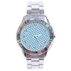 Geometric Blue Shades Diagonal Stainless Steel Analogue Watch by Bajindul